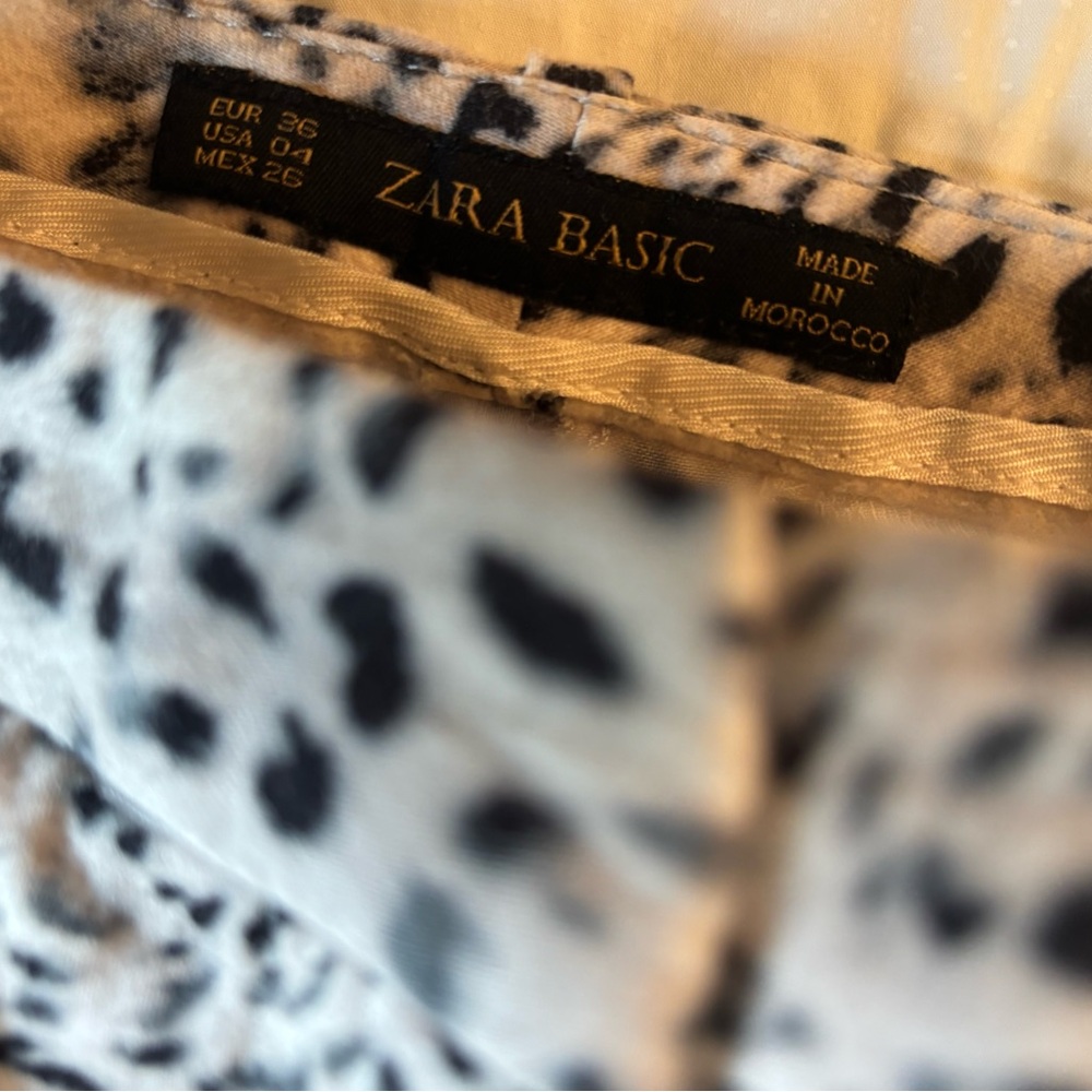 Zara Basic Animal Print Pants - Picture 5 of 13